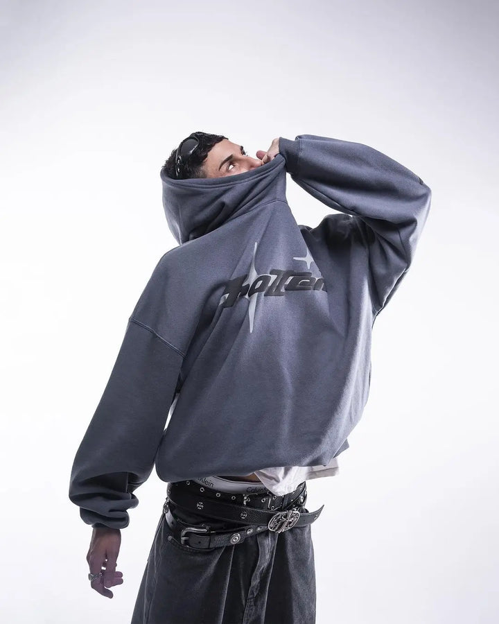 Sudadera Retro Gótica Y2K | Hoodie Holgado Harajuku | Darez Wear