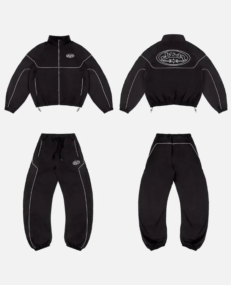 Conjunto Gótico Y2K | Hoodie + Pantalón | Rock Hip Hop | Darez Wear