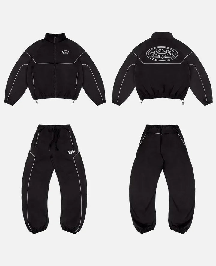 Conjunto Gótico Y2K | Hoodie + Pantalón | Rock Hip Hop | Darez Wear