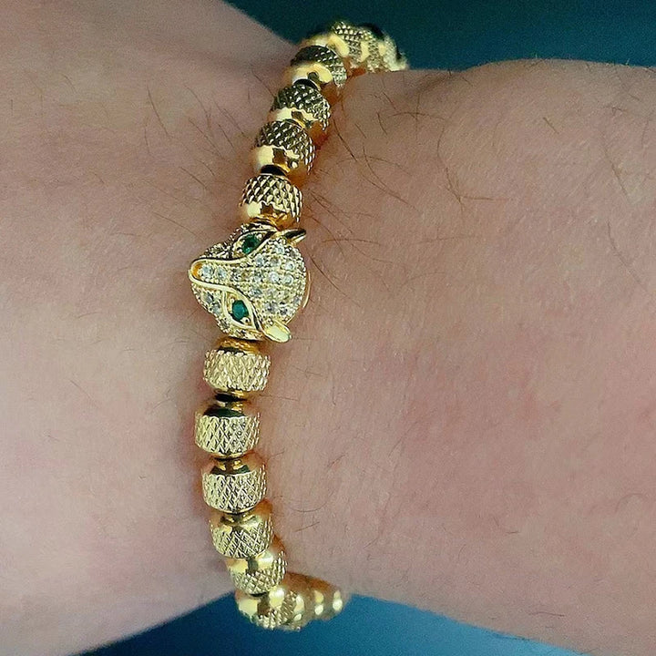 Pulsera Cabeza de Leopardo Acero — Darez Wear