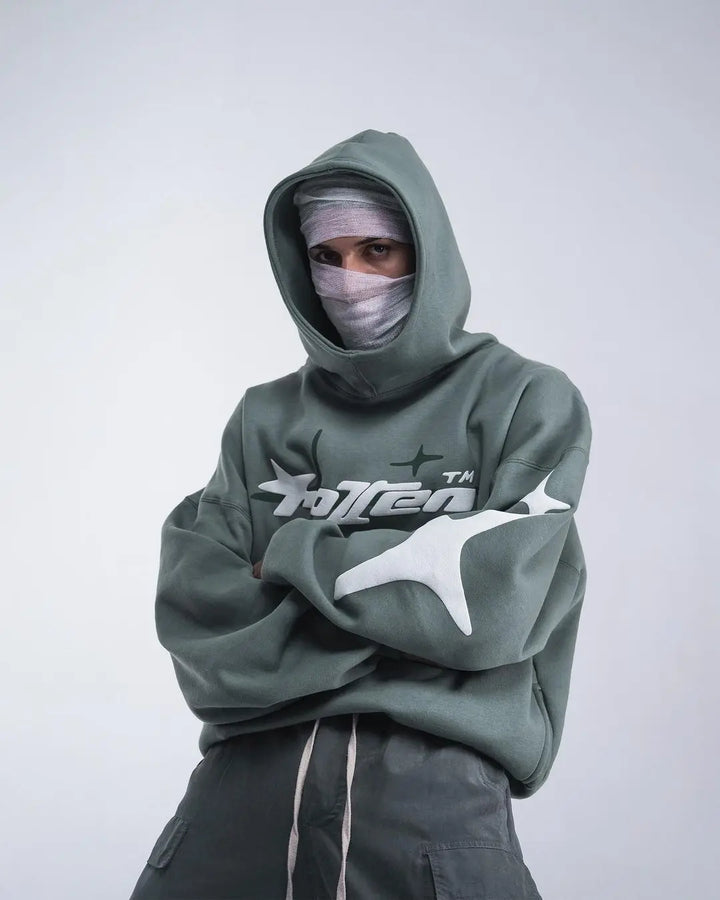 Sudadera Retro Gótica Y2K | Hoodie Holgado Harajuku | Darez Wear