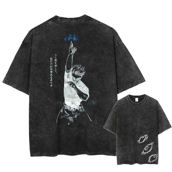 Camiseta Gojo Satoru | Jujutsu Kaisen Oversized Algodón