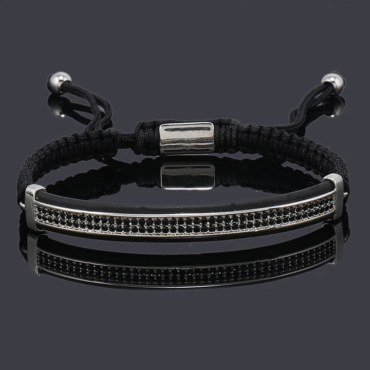 Pulsera Trenzada Punk CZ | Hecha a Mano | Darez Wear