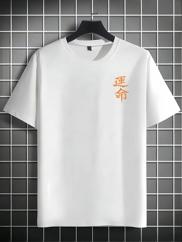 Camiseta de Algodón 100% con Estampado Samurái