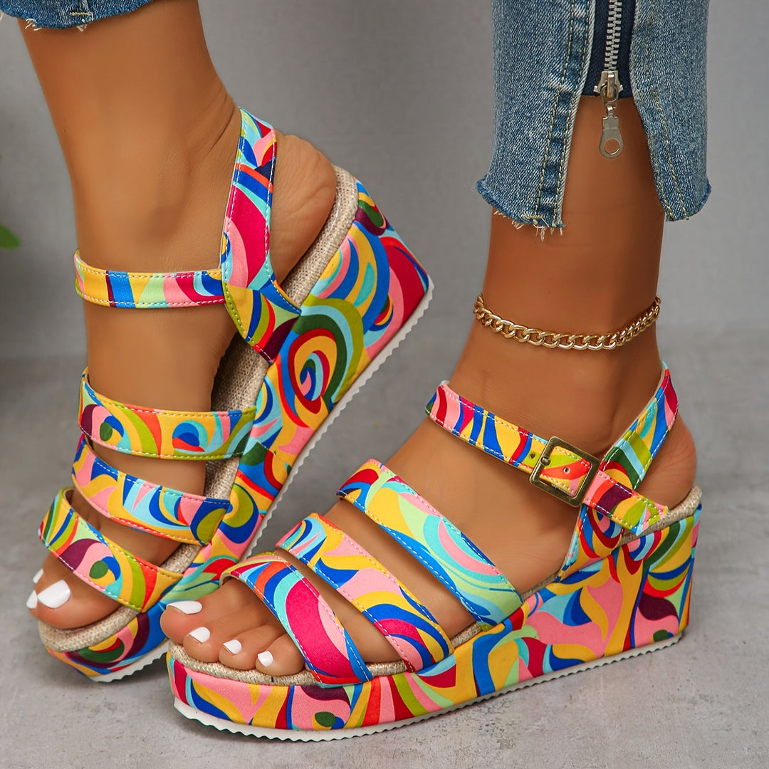 Selora | Sandalias de Plataforma con Tira al Tobillo