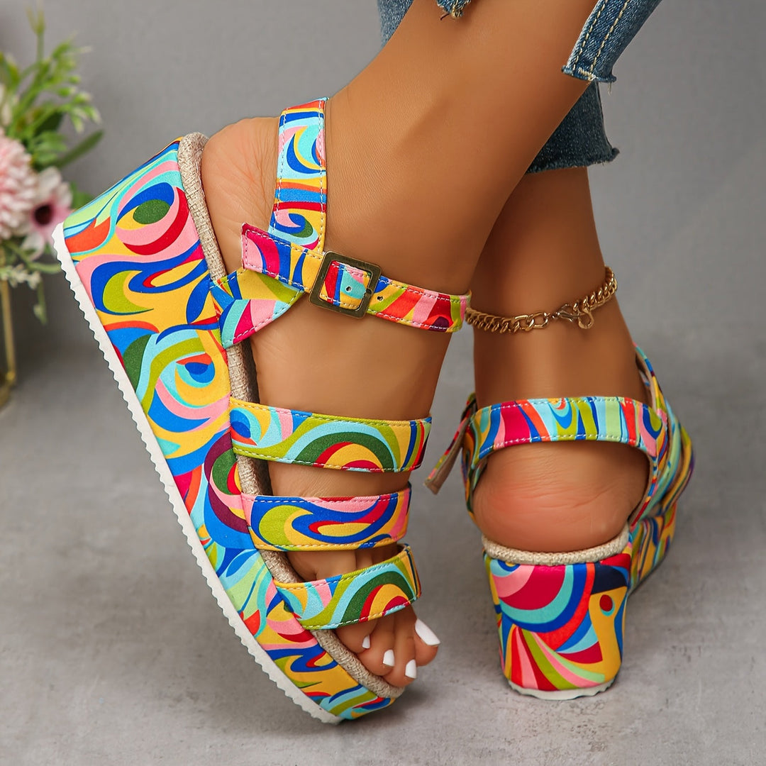 Selora | Sandalias de Plataforma con Tira al Tobillo